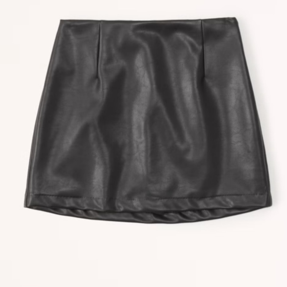 Black Leather Skirt  with Shorts from Abercrombie like new!